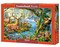 500 Piece Jigsaw Puzzle, Forest Life, Charming view of deer and animals in the forest, Adult Puzzle, Castorland B-52929